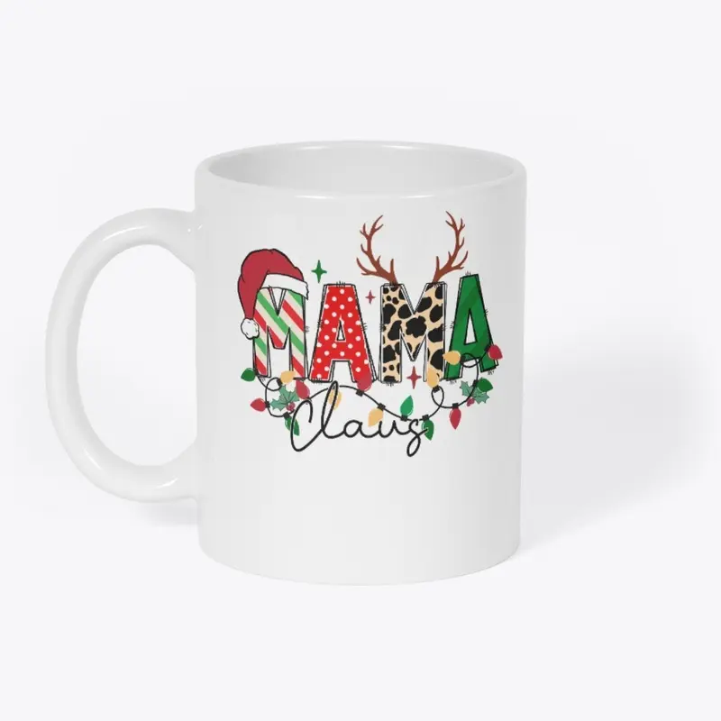 Mama Claus With kids name Christmastime 