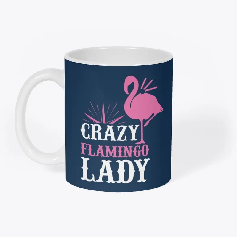 Grazy flamingo lady shirt