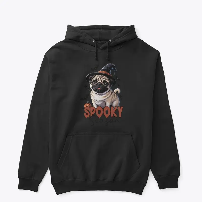 T shirt Spooky Season Cute Pug Halloween